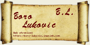 Boro Luković vizit kartica